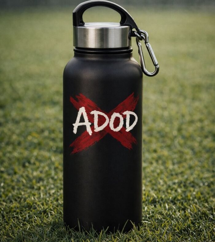 "ADOD" Matte Black Insulated Sports Water Bottle